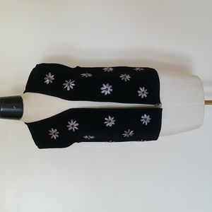 VINTAGE 1990s black boiled wool sweater vest